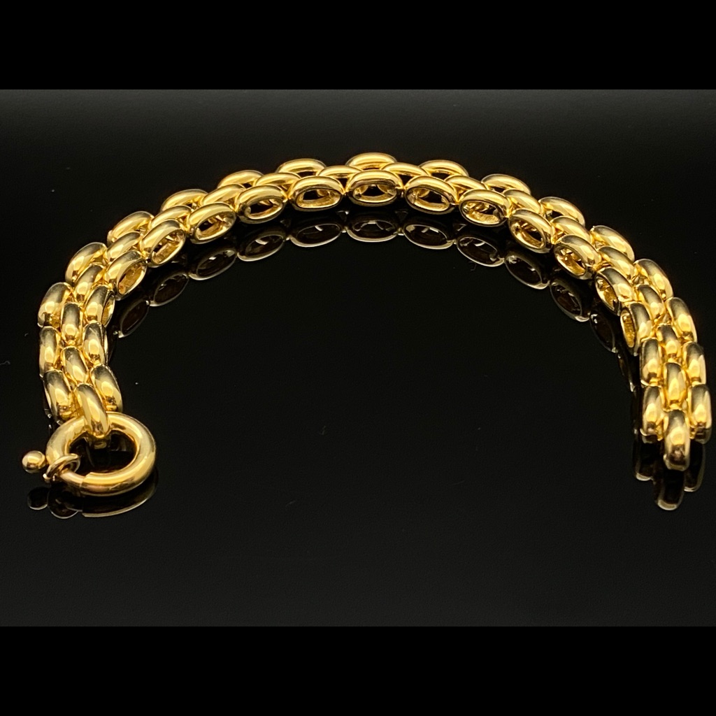 18k Yellow Gold Over Sterling Silver PantBracelet